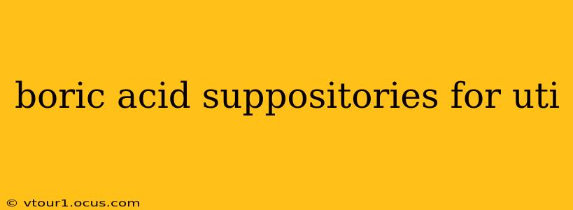 boric acid suppositories for uti