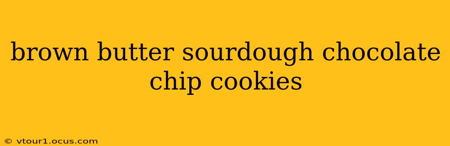 brown butter sourdough chocolate chip cookies