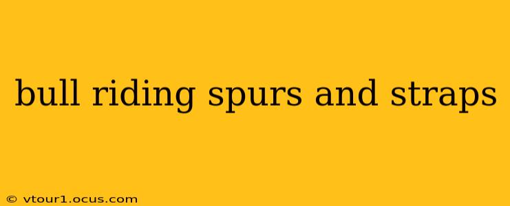 bull riding spurs and straps