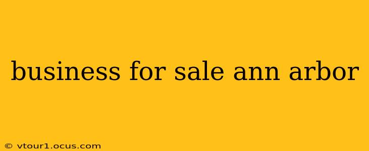 business for sale ann arbor