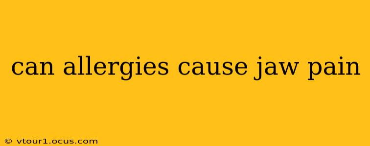 can allergies cause jaw pain