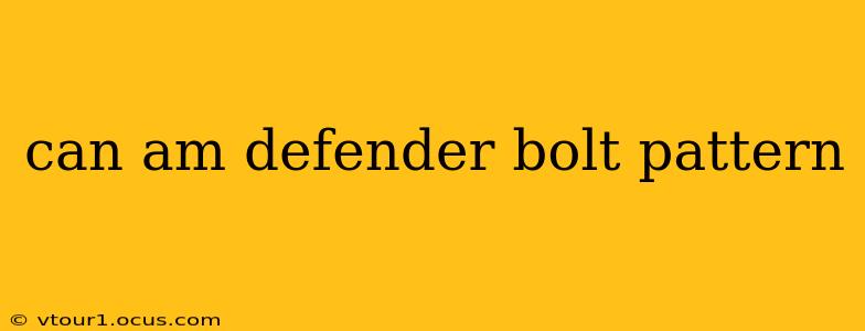 can am defender bolt pattern
