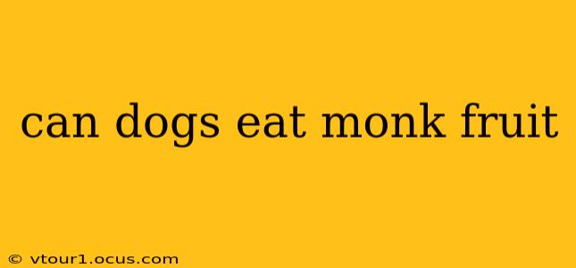 can dogs eat monk fruit