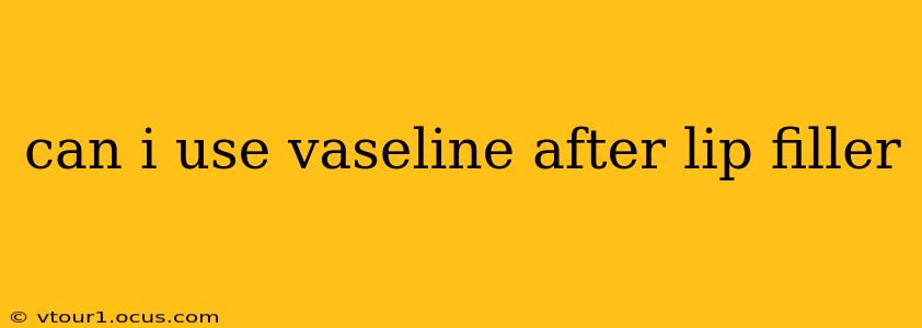 can i use vaseline after lip filler