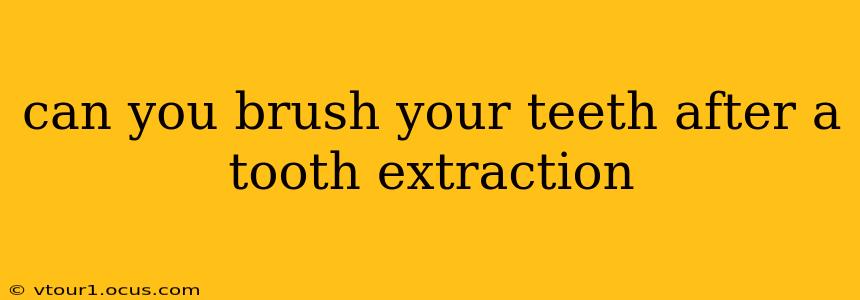 can you brush your teeth after a tooth extraction