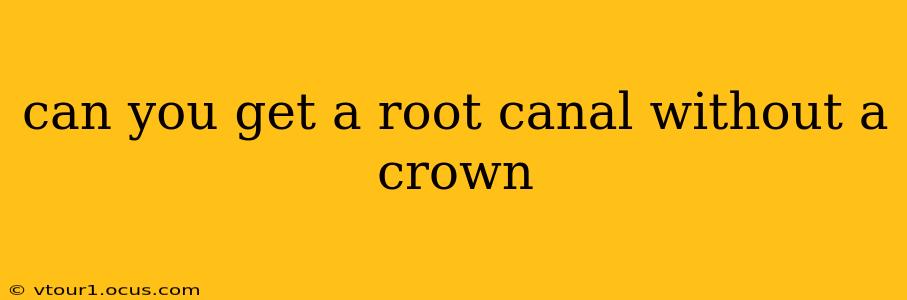 can you get a root canal without a crown