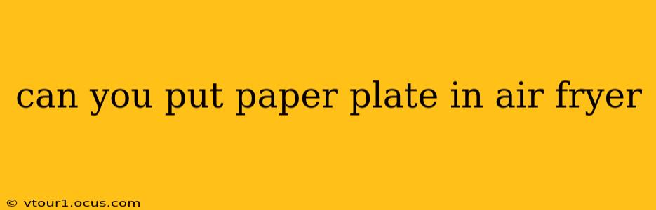 can you put paper plate in air fryer