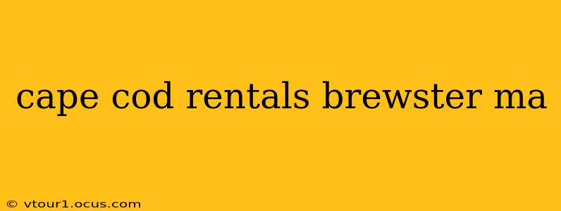 cape cod rentals brewster ma
