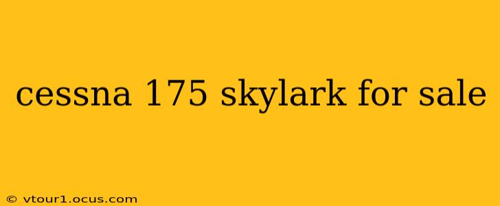cessna 175 skylark for sale
