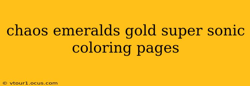 chaos emeralds gold super sonic coloring pages