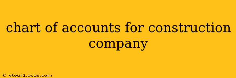 chart of accounts for construction company