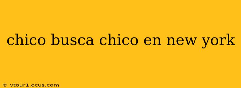 chico busca chico en new york
