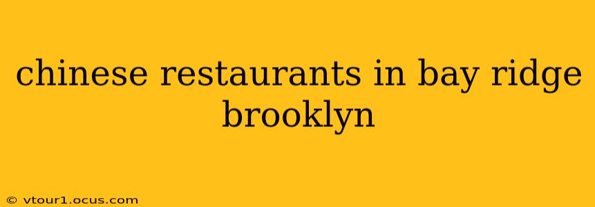 chinese restaurants in bay ridge brooklyn