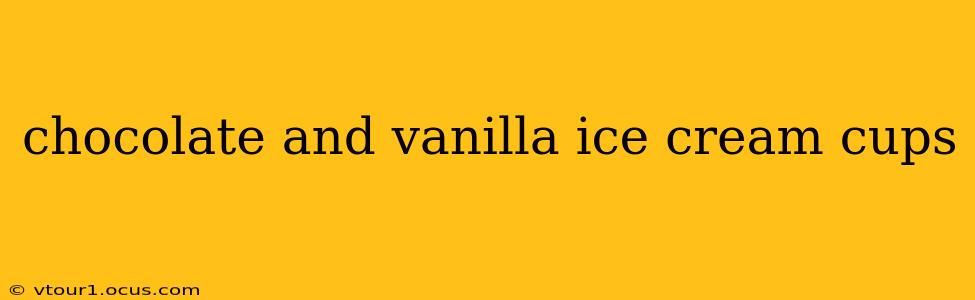 chocolate and vanilla ice cream cups