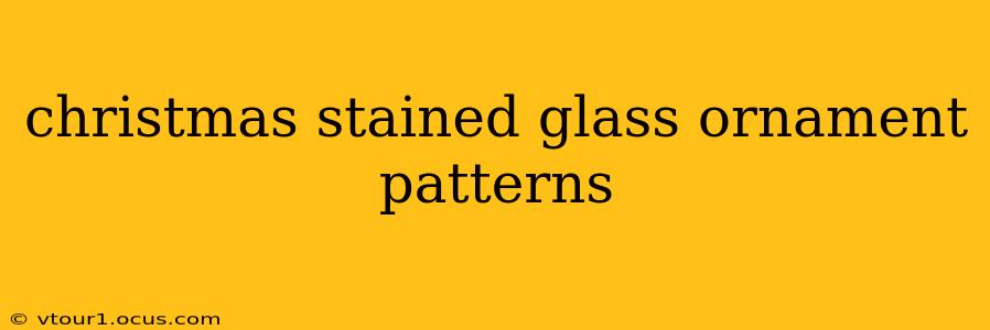 christmas stained glass ornament patterns