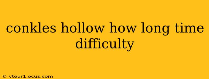 conkles hollow how long time difficulty