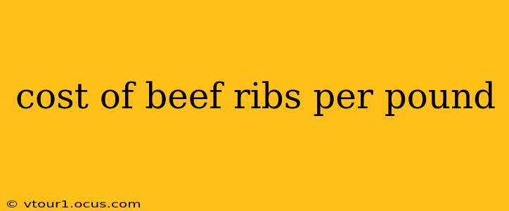 cost of beef ribs per pound