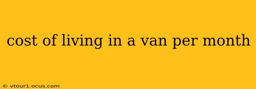 cost of living in a van per month