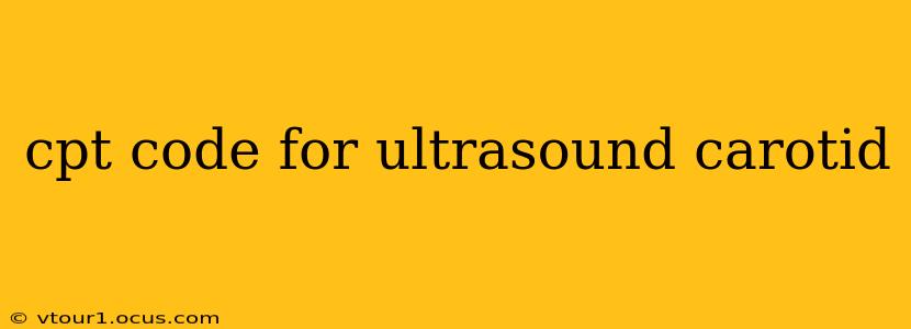 cpt code for ultrasound carotid