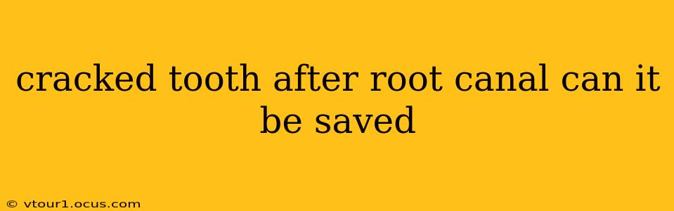 cracked tooth after root canal can it be saved