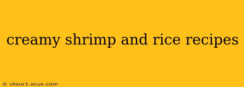 creamy shrimp and rice recipes