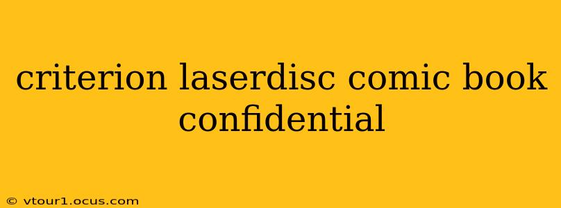 criterion laserdisc comic book confidential