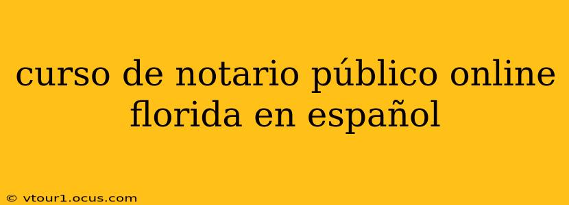 curso de notario público online florida en español