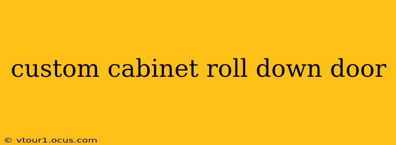 custom cabinet roll down door
