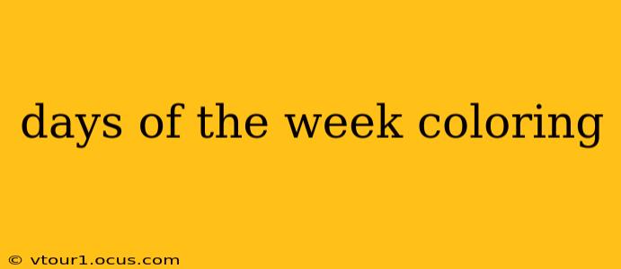 days of the week coloring