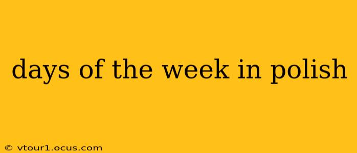 days of the week in polish