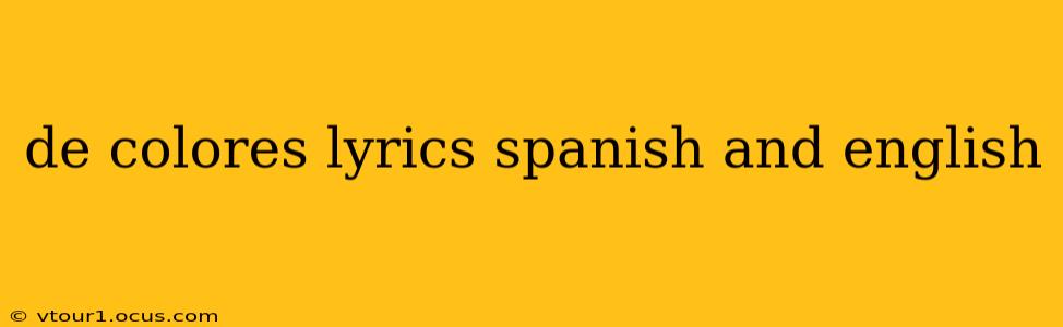de colores lyrics spanish and english