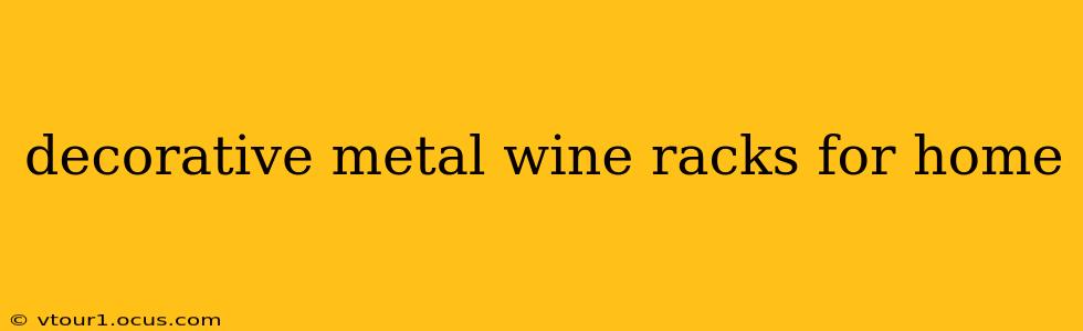 decorative metal wine racks for home
