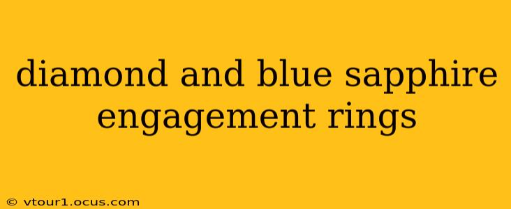 diamond and blue sapphire engagement rings