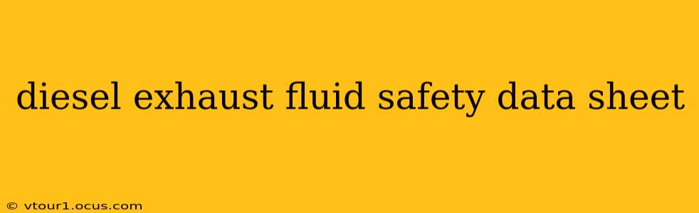 diesel exhaust fluid safety data sheet
