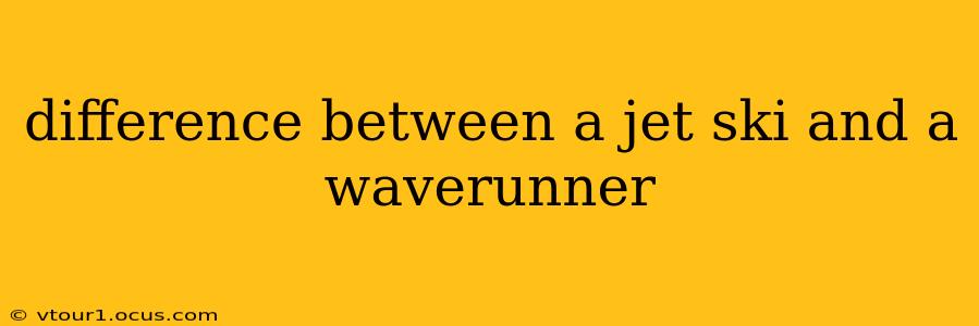difference between a jet ski and a waverunner