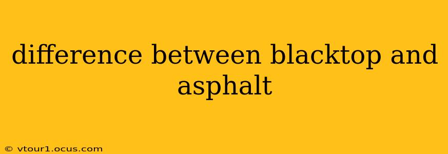 difference between blacktop and asphalt