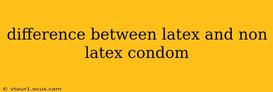 difference between latex and non latex condom
