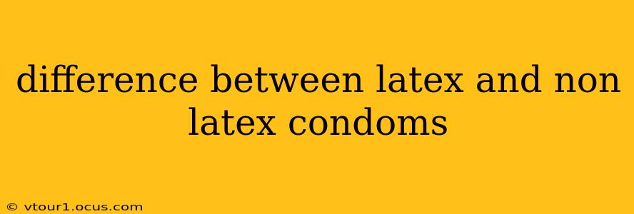 difference between latex and non latex condoms