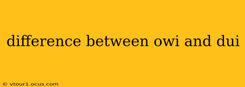 difference between owi and dui