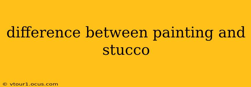 difference between painting and stucco