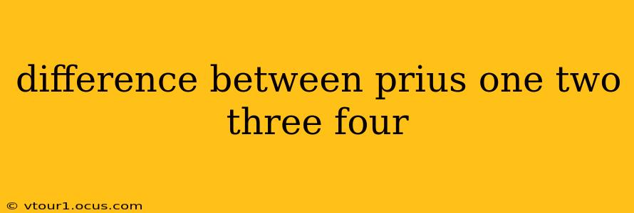 difference between prius one two three four