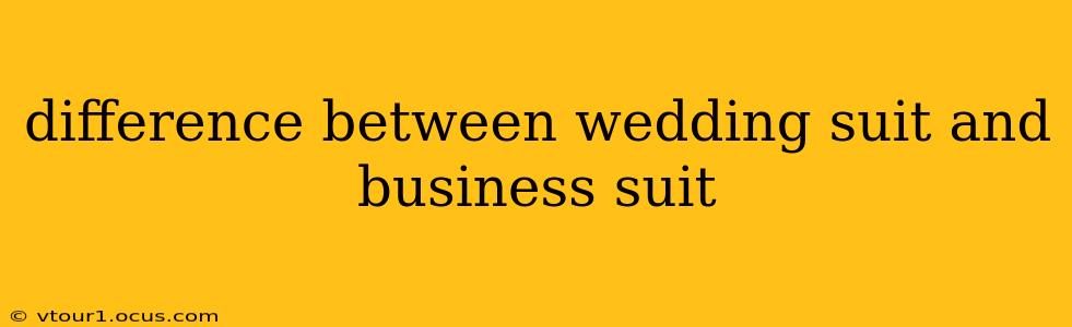 difference between wedding suit and business suit