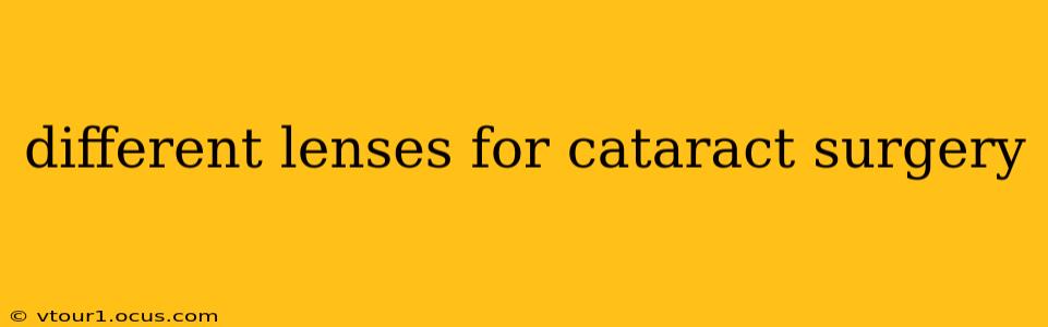 different lenses for cataract surgery