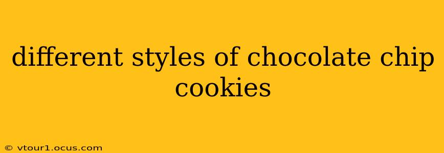different styles of chocolate chip cookies