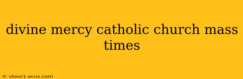divine mercy catholic church mass times