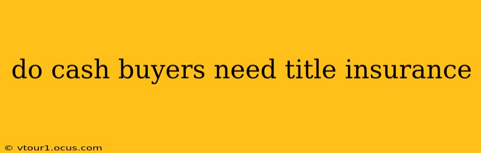 do cash buyers need title insurance