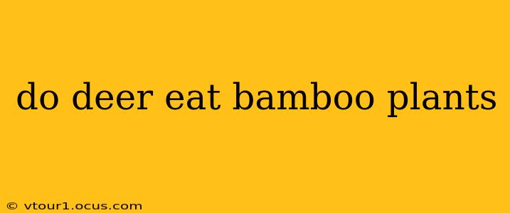 do deer eat bamboo plants