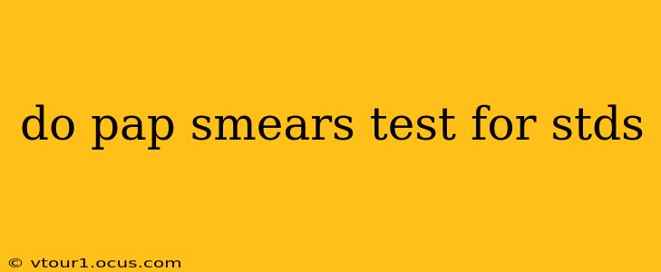 do pap smears test for stds