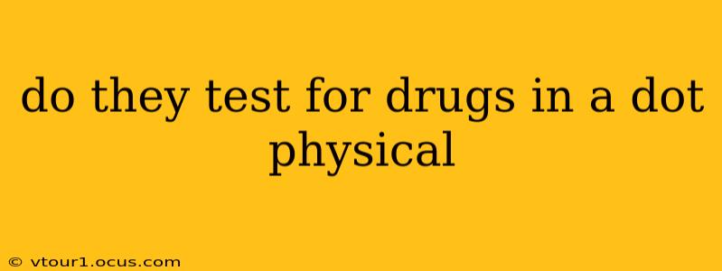 do they test for drugs in a dot physical