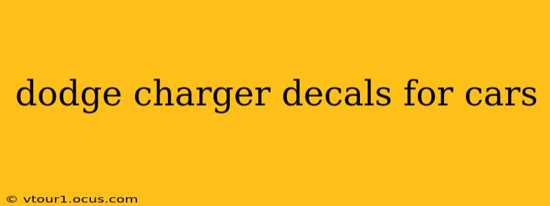 dodge charger decals for cars